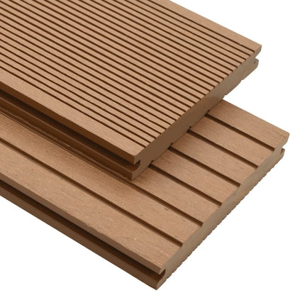 WPC solid decking with accessories 16 m² 2.2 m Teak