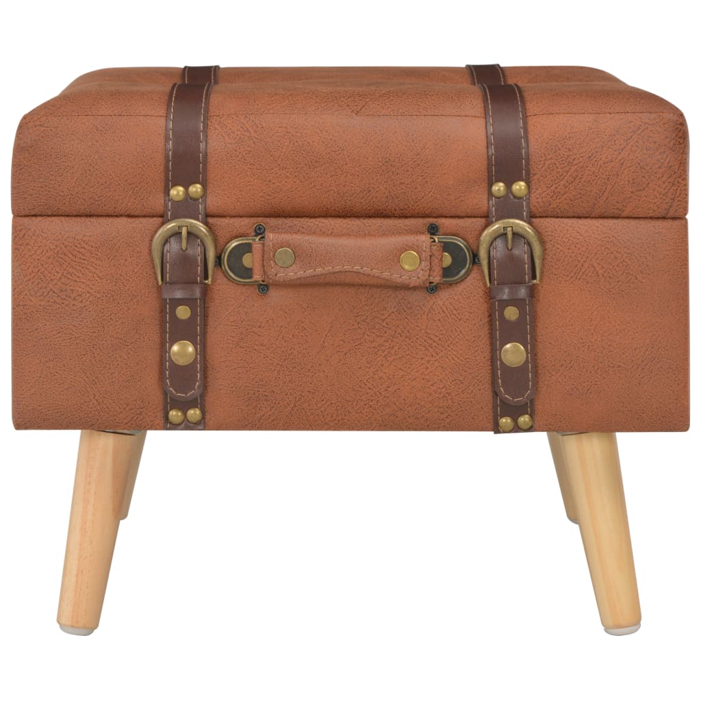 Hocker mit Stauraum 3 Stk. Hellbraun Kunstleder