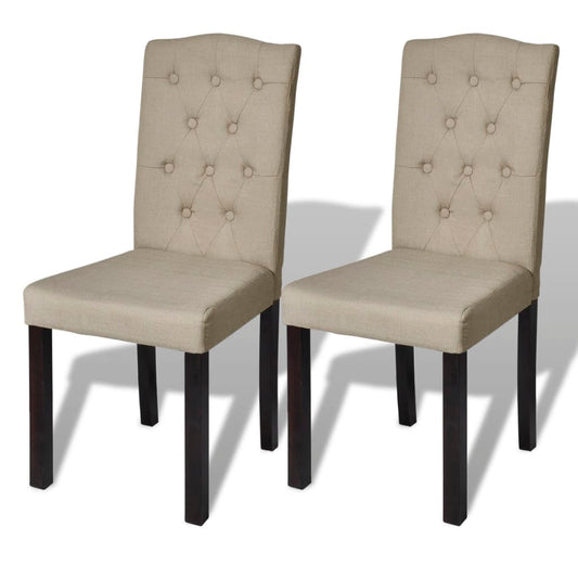 Dining room chairs 2 pcs. Camel brown fabric