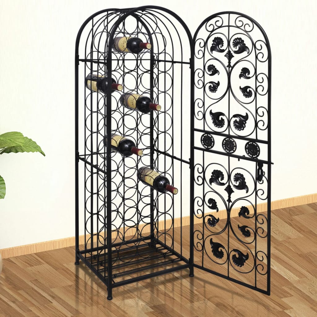 Bottle rack for 45 bottles metal