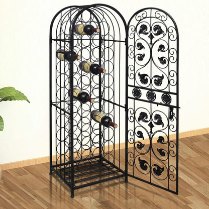Bottle rack for 45 bottles metal