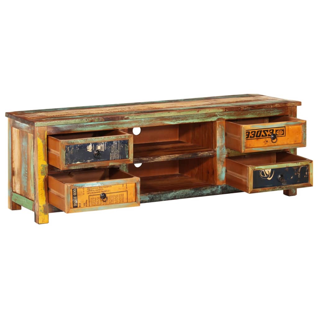 TV cabinet old wood 4 drawers
