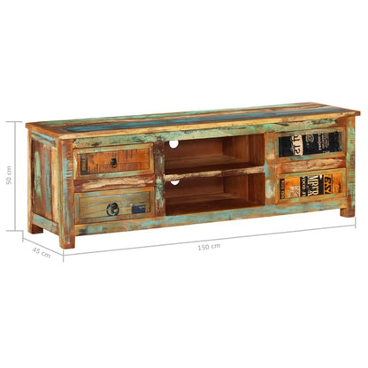 TV cabinet old wood 4 drawers