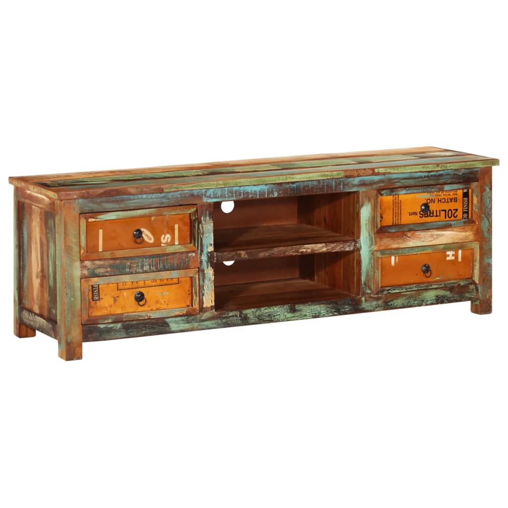 TV cabinet old wood 4 drawers