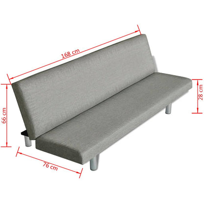 Sofa bed grey polyester