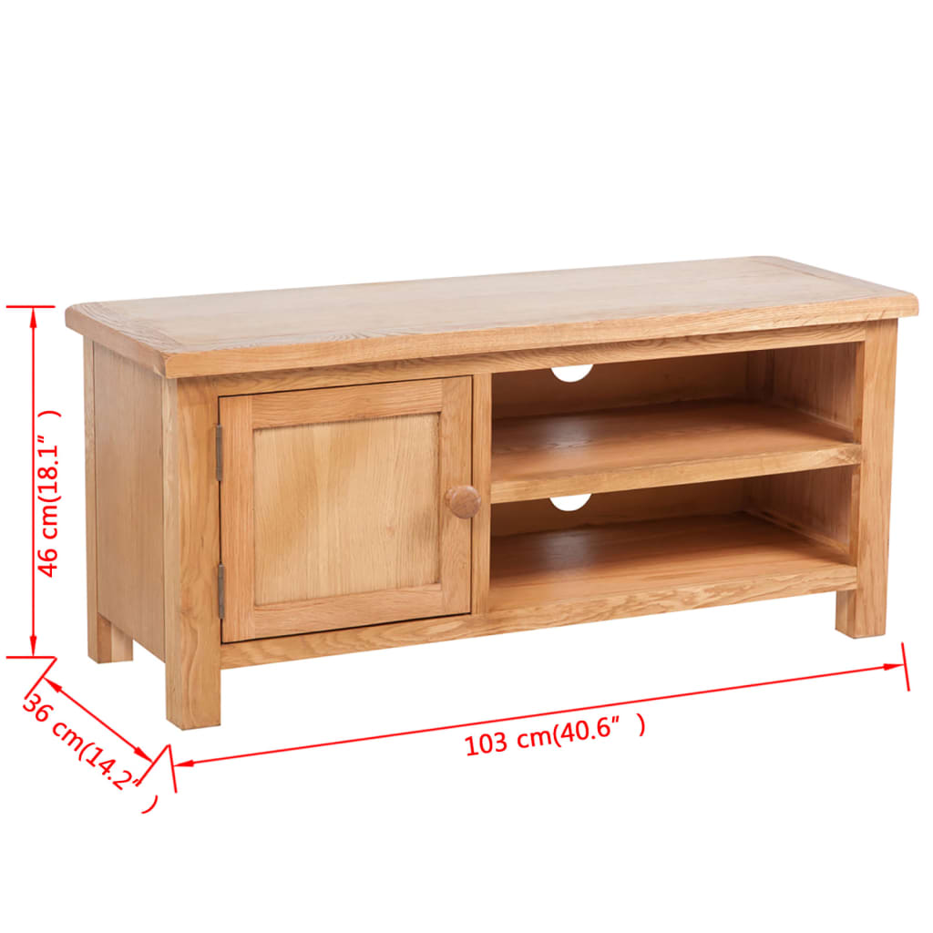 TV cabinet 103x36x46 cm solid oak