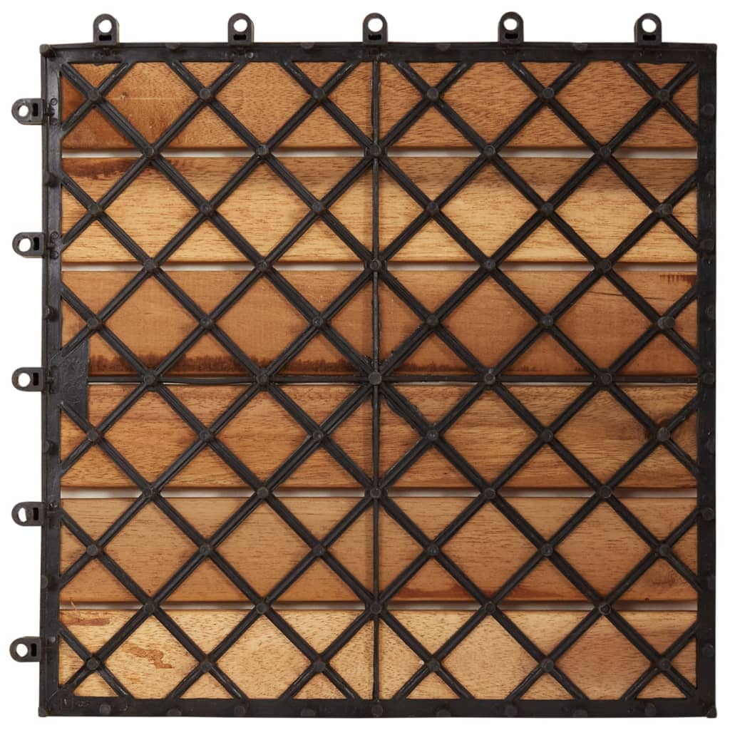 Terrace tiles 30 pcs. Vertical pattern 30x30 cm acacia wood