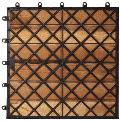 Terrace tiles 30 pcs. Vertical pattern 30x30 cm acacia wood