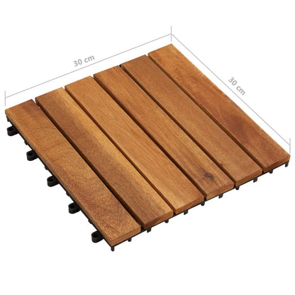 Terrace tiles 30 pcs. Vertical pattern 30x30 cm acacia wood