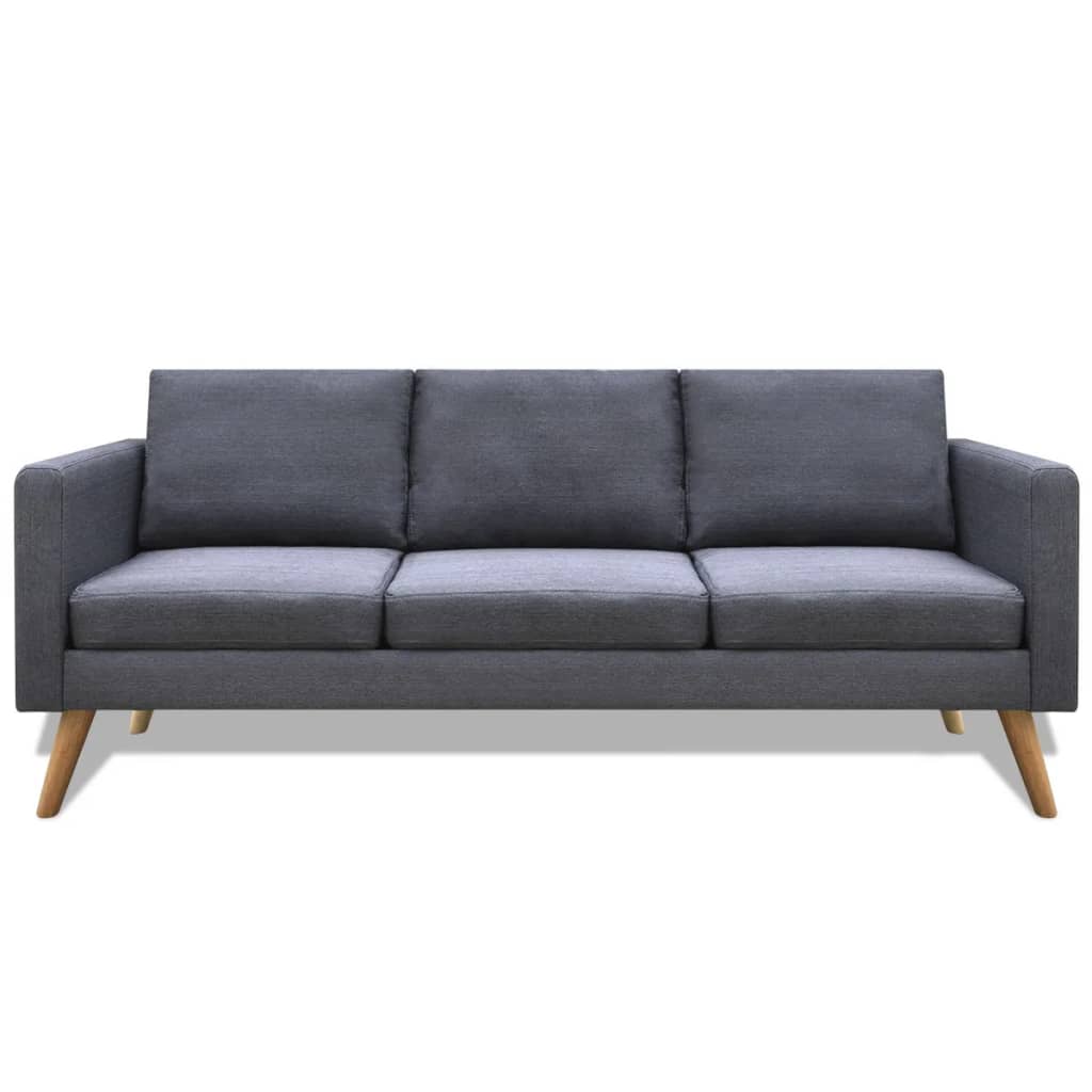 Sofa 3-seater fabric dark grey