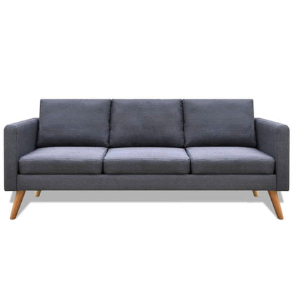 Sofa 3-seater fabric dark grey