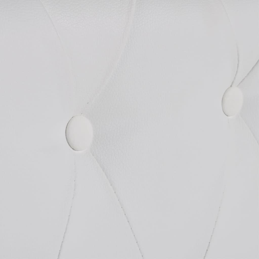 Chesterfield sofa 3-seater faux leather white