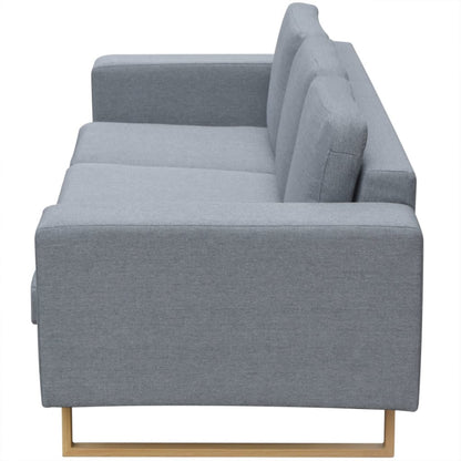 3-seater sofa fabric light grey