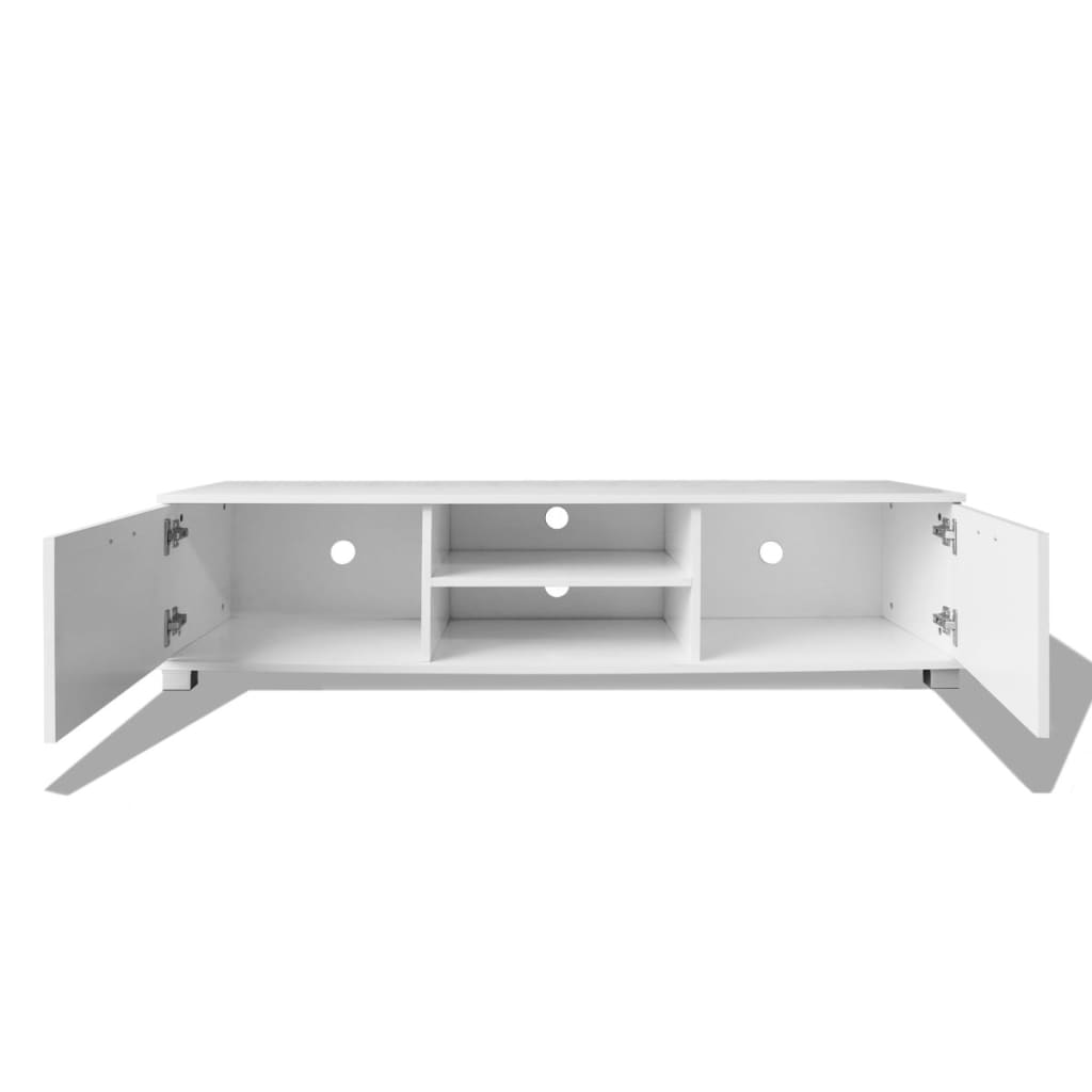 TV cabinet high gloss white 140x40.5x35 cm