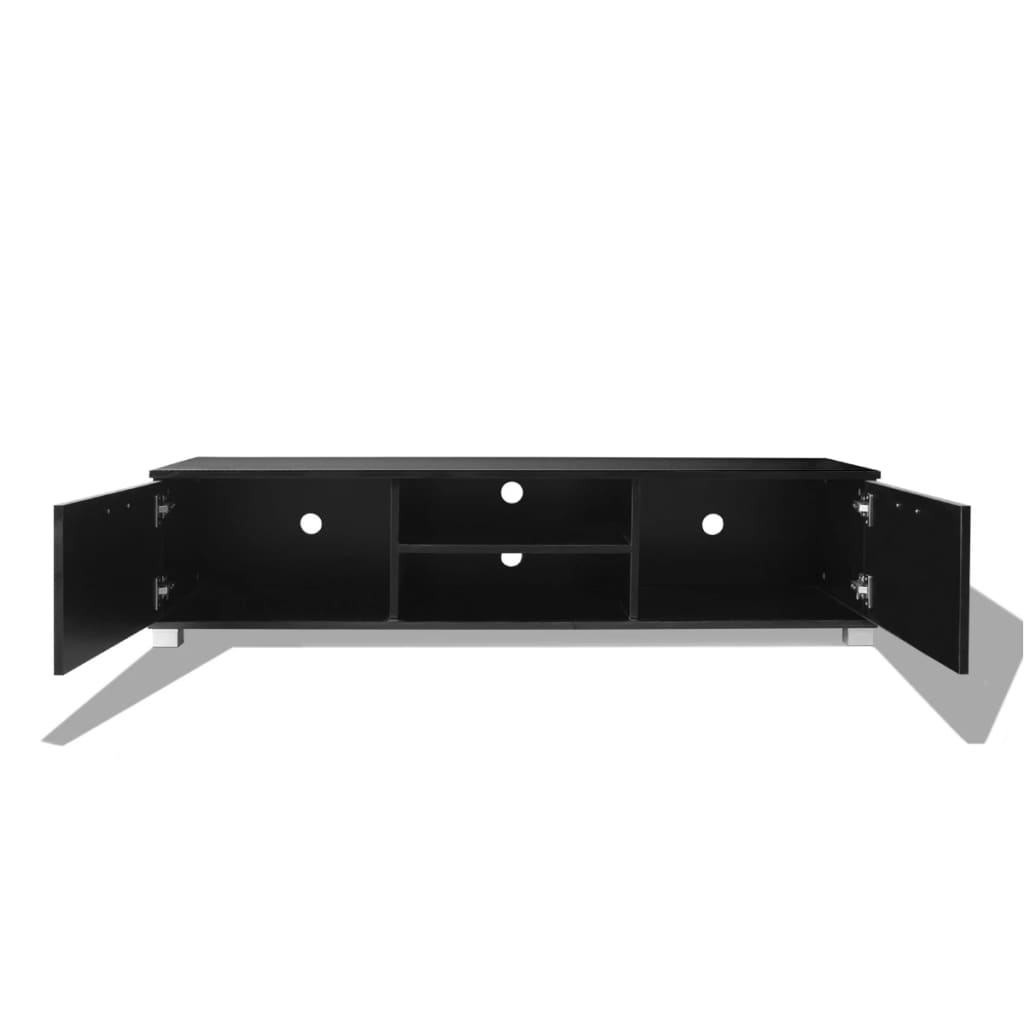 TV cabinet high gloss black 140x40.5x35 cm