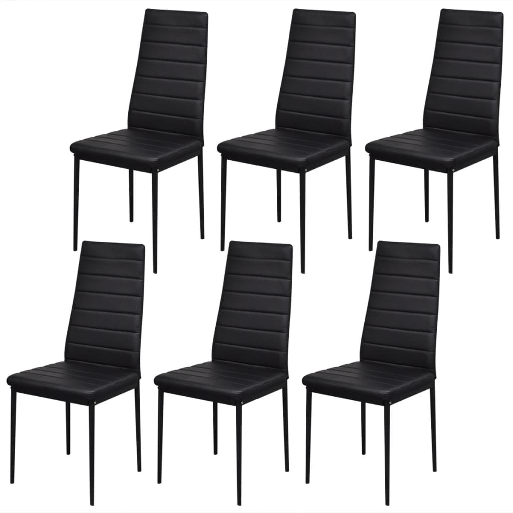 7-piece dining set black
