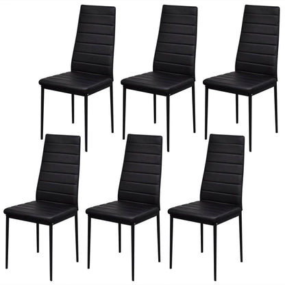 7-piece dining set black