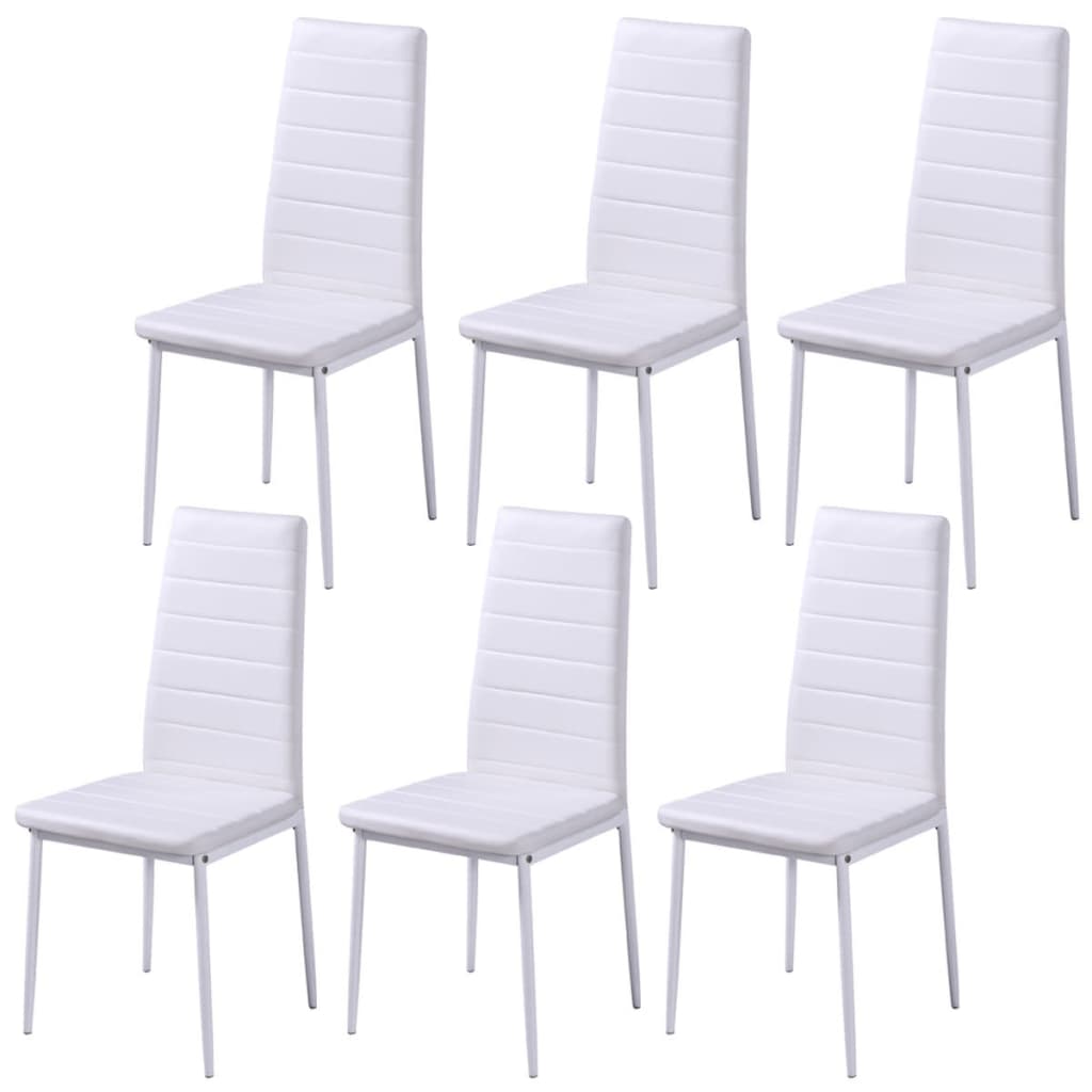 7-piece dining set black and white