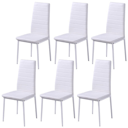 7-piece dining set black and white