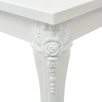 Dining table 116 x 66 x 76 cm high gloss white