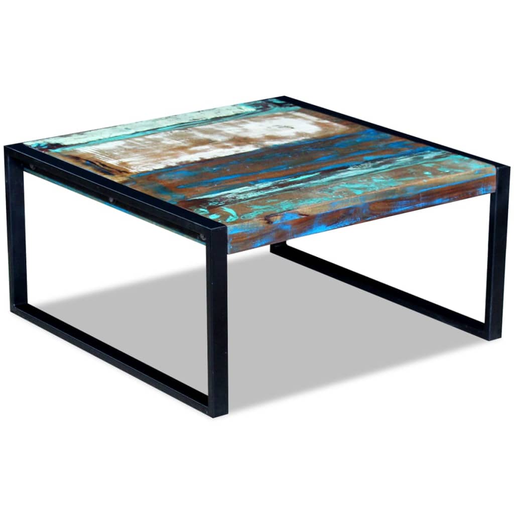 Coffee table old wood 80x80x40 cm