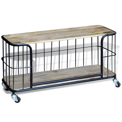 TV cabinet solid mango wood 100x40x45 cm