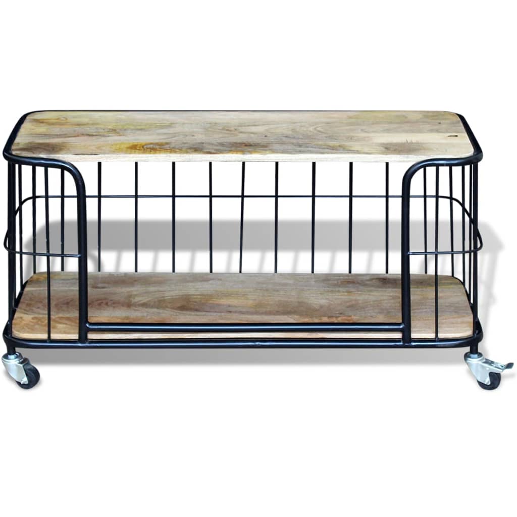 TV cabinet solid mango wood 100x40x45 cm