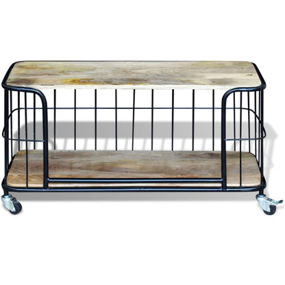 TV cabinet solid mango wood 100x40x45 cm