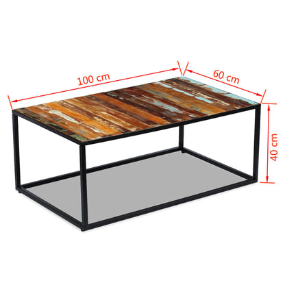 Coffee table old wood 100x60x40 cm