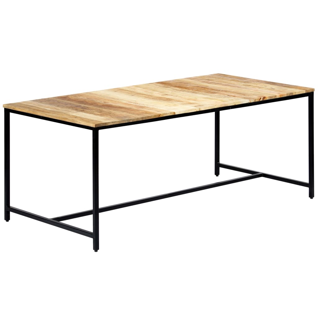 Dining table 180 x 90 x 75 cm Solid rough mango wood
