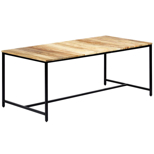 Dining table 180 x 90 x 75 cm Solid rough mango wood