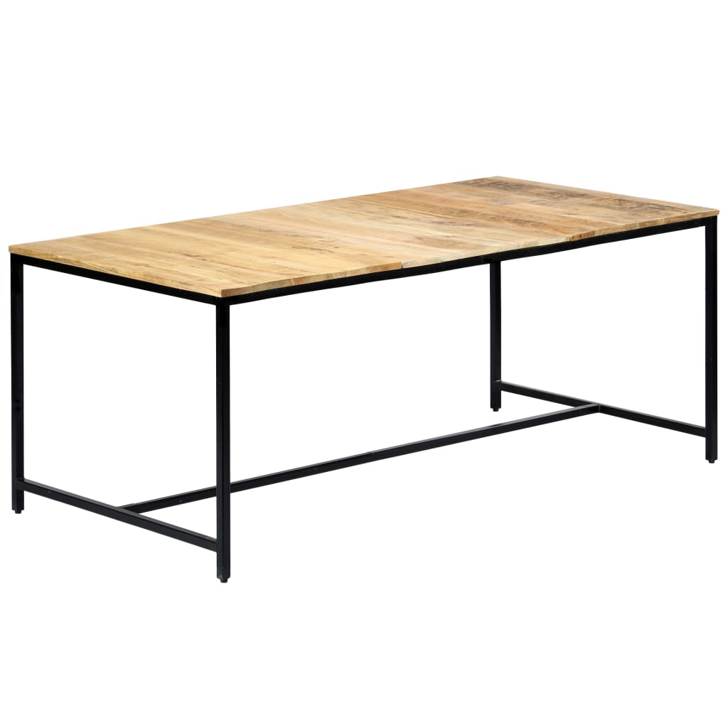 Dining table 180 x 90 x 75 cm Solid rough mango wood
