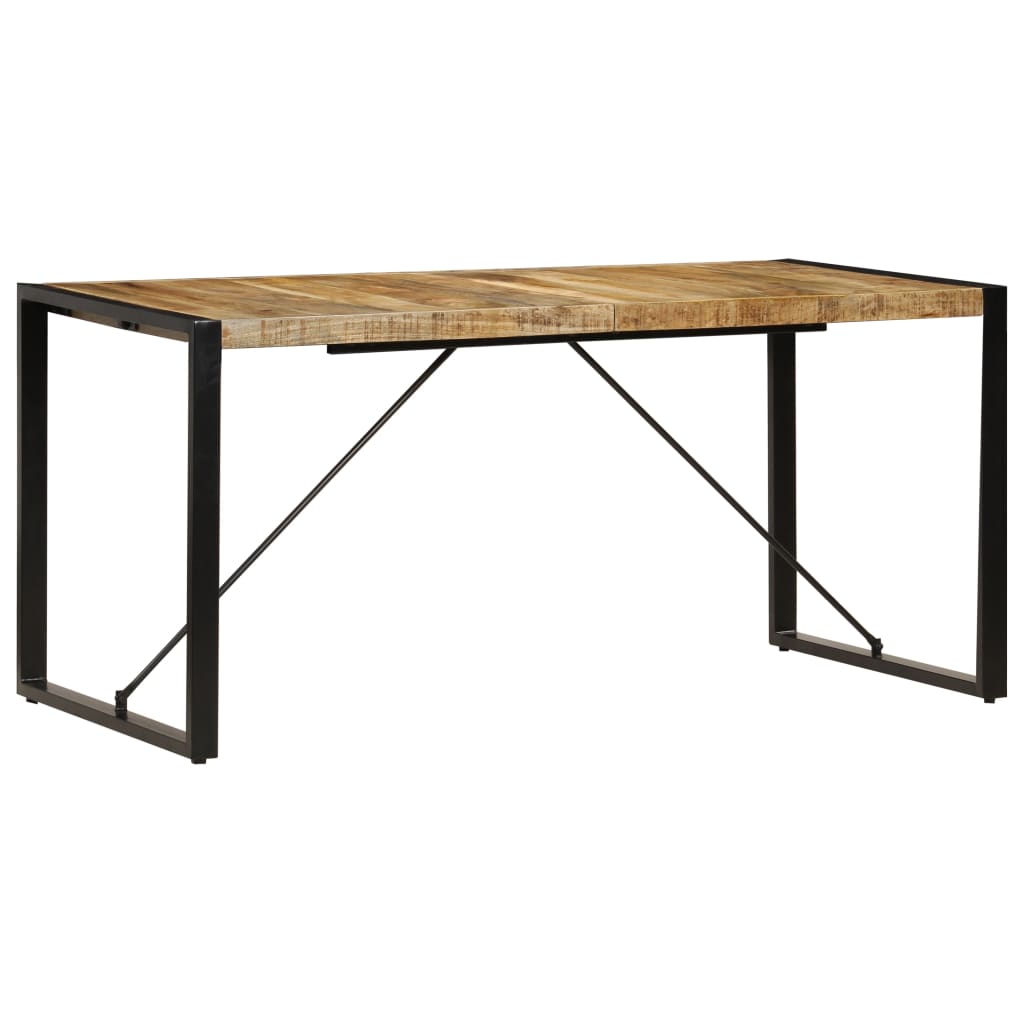 Dining table 160 x 80 x 75 cm solid mango wood