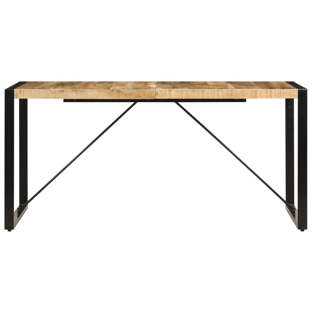 Dining table 160 x 80 x 75 cm solid mango wood