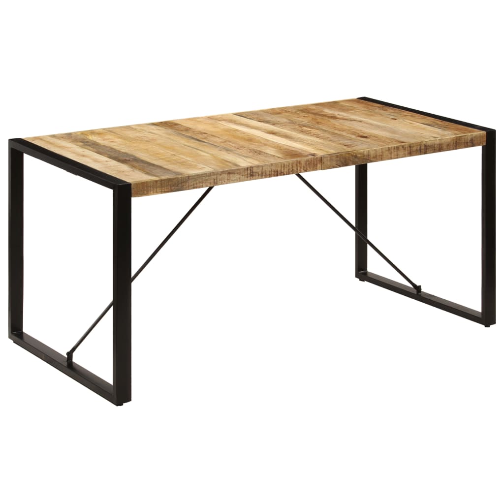 Dining table 160 x 80 x 75 cm solid mango wood
