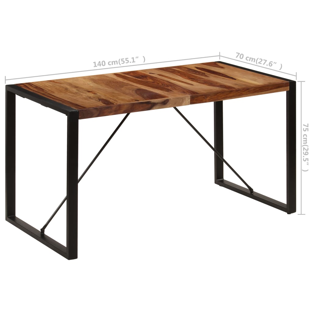 Dining table 140 x 70 x 75 cm solid wood