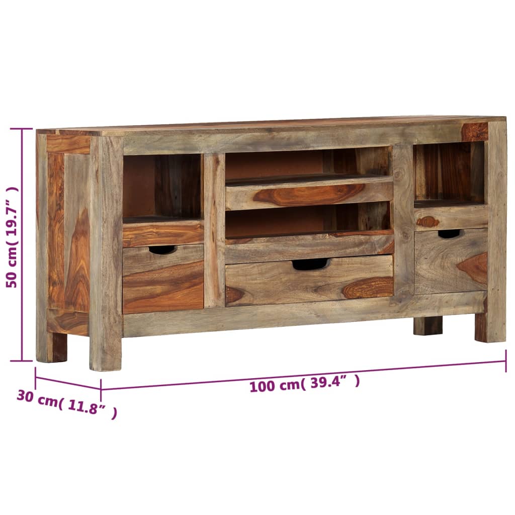 Komoda 100x30x50 cm puno palisander drvo