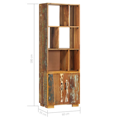 Bookcase 60x35x180 cm solid reclaimed wood