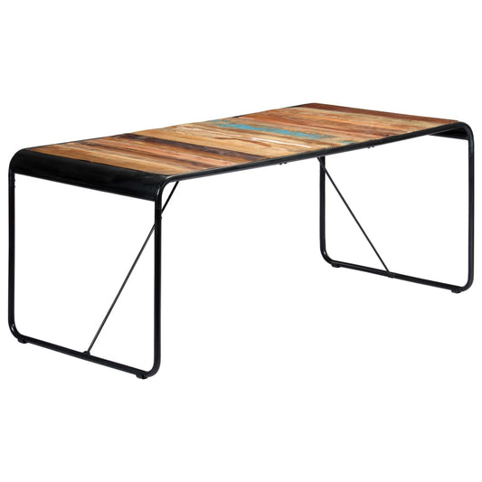 Dining table 180x90x76 cm solid reclaimed wood