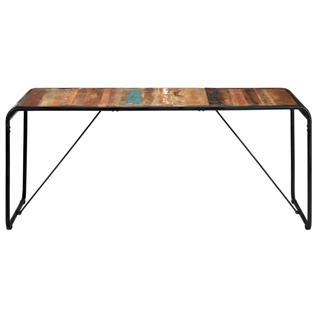 Dining table 180x90x76 cm solid reclaimed wood