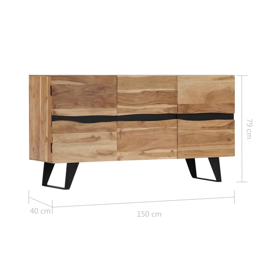 Sideboard 150x40x79 cm Massivholz Akazie