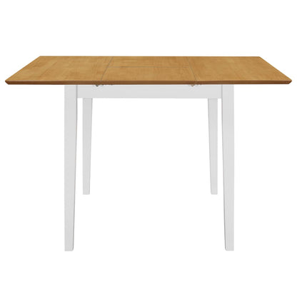 Extendable dining table white (80-120)x80x74 cm MDF