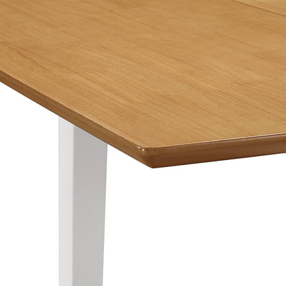 Extendable dining table white (80-120)x80x74 cm MDF