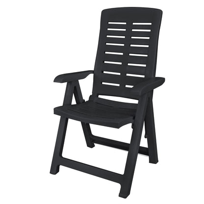 9-piece garden dining set plastic anthracite