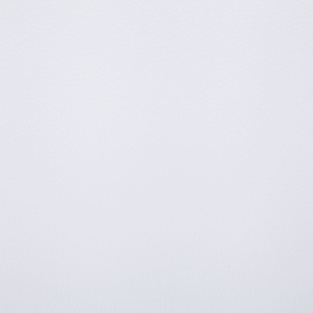 Massage-Chaiselongue mit Kissen Weiß Kunstleder