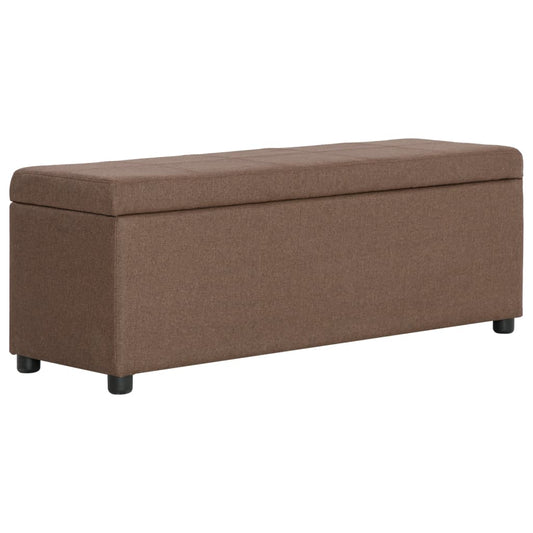 Bank mit Staufach 116 cm Braun Polyester
