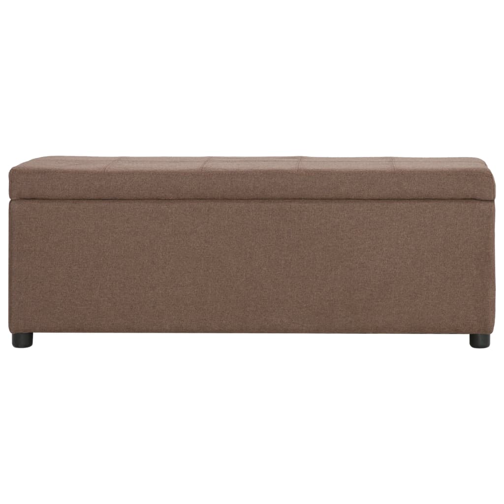Bank mit Staufach 116 cm Braun Polyester