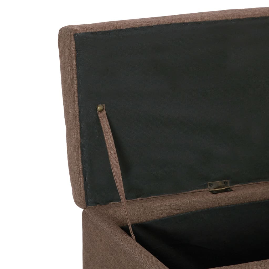 Bank mit Staufach 116 cm Braun Polyester