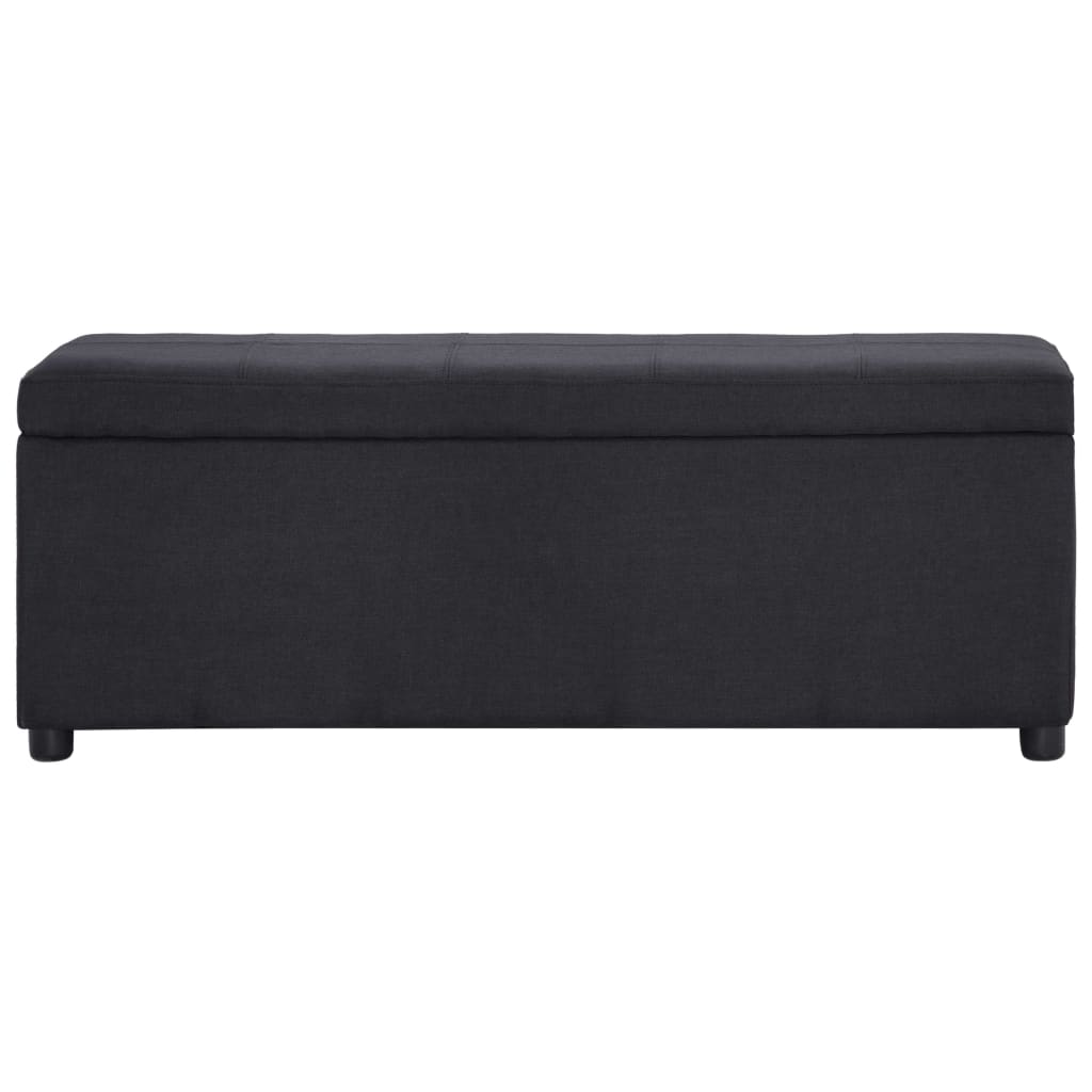 Bank mit Staufach 116 cm Schwarz Polyester