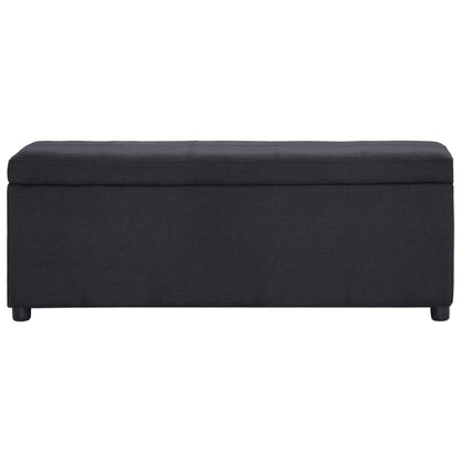 Bank mit Staufach 116 cm Schwarz Polyester